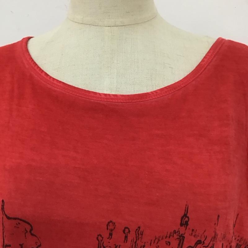 ディーゼル DIESEL Tシャツ 半袖 クルーネック XS 赤 / レッド / レディース USED 古着 中古 10112341
