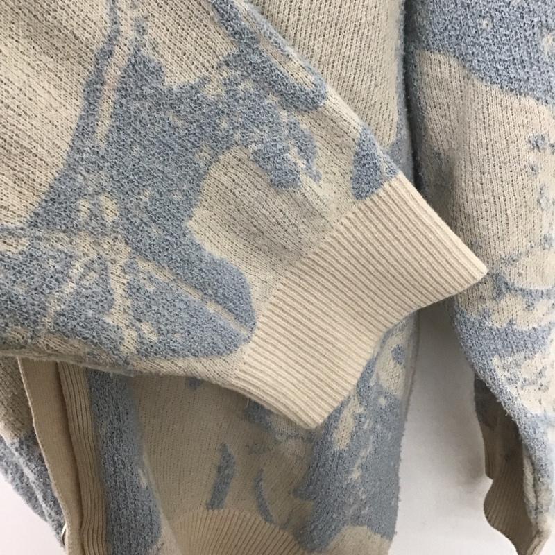ジーナシス JEANASIS カーディガン 長袖 長袖カーディガン 前ボタン ニットカーディガン FREE 総柄 マルチカラー / マルチカラー / レディース USED 古着 中古 10126414