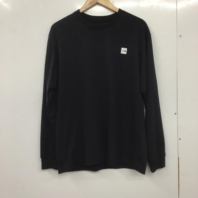 ザノースフェイス THE NORTH FACE Tシャツ 長袖 nt32441 ロングスリーブスモールボックスロゴティー 長袖カットソー プリントTシャツ L ロゴ、文字 黒 / ブラック / メンズ USED 古着 中古 10138535