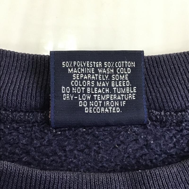 ジャンスポーツ JANSPORT トレーナー 長袖 長袖トレーナー 刺繍スウェット 長袖カットソー クルーネック 90s XL ロゴ、文字 紺 / ネイビー / メンズ USED 古着 中古 10105599