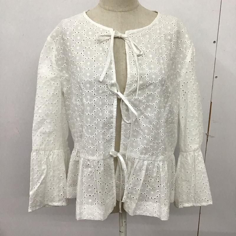 ザラ ZARA シャツ、ブラウス 長袖 L 無地 白 / ホワイト / レディース USED 古着 中古 10124880