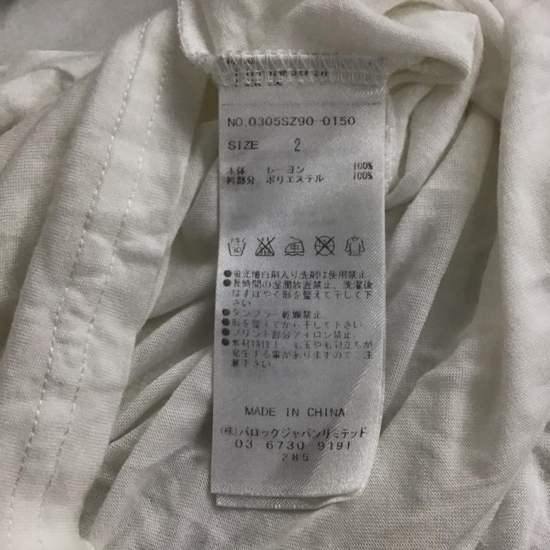 スライ SLY カットソー 半袖 ノースリーブカットソー プルオーバー カラーシャツ プリントTシャツ 2 ロゴ、文字 白 / ホワイト / レディース USED 古着 中古 10136270