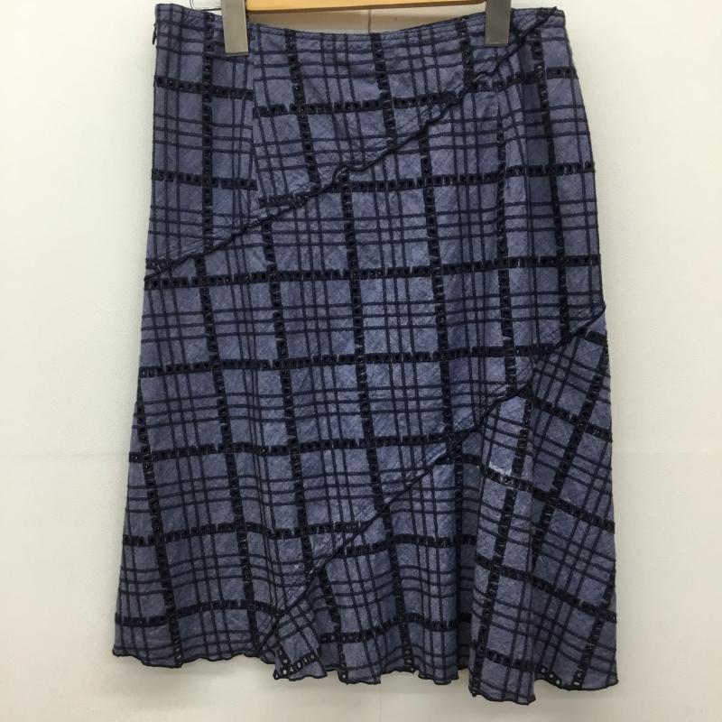 バーバリーブルーレーベル BURBERRY BLUE LABEL スカート ひざ丈スカート チェック 青 / ブルー / レディース USED 古着 中古 10134749