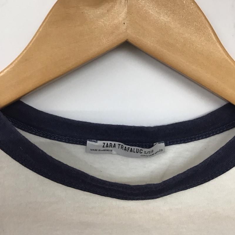 ザラ ZARA Tシャツ 半袖 M ロゴ、文字 X プリント 白 / ホワイト / レディース USED 古着 中古 10138164