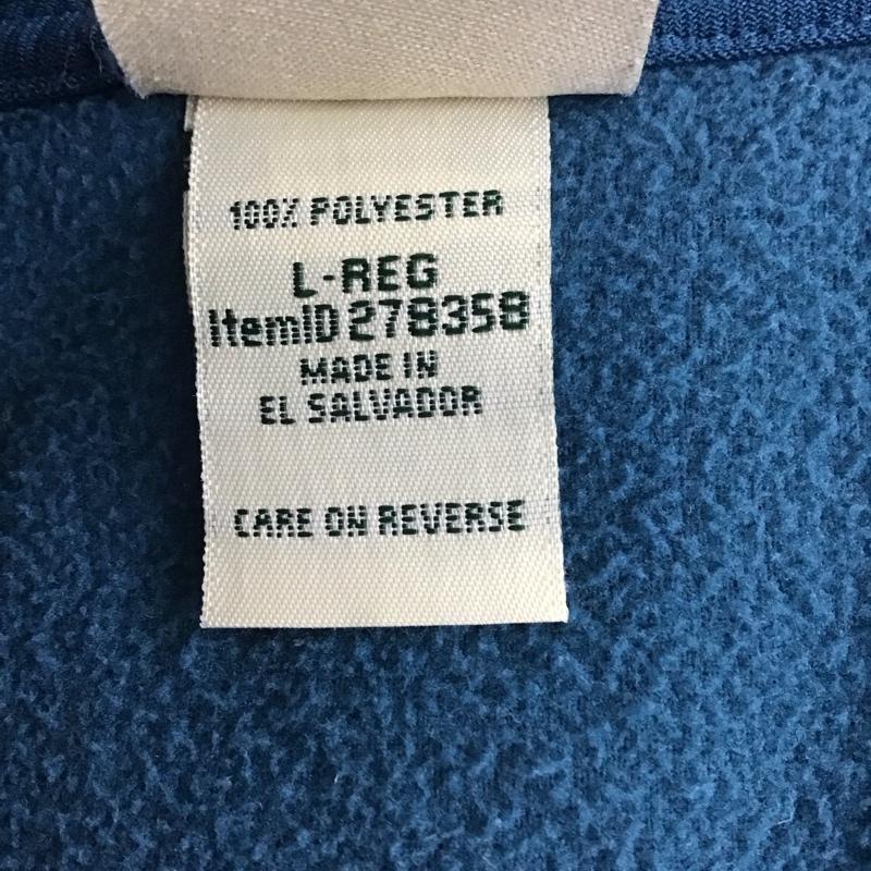 エルエルビーン L.L.Bean カーディガン 長袖 フリース L 無地 青 / ブルー / レディース USED 古着 中古 10124047