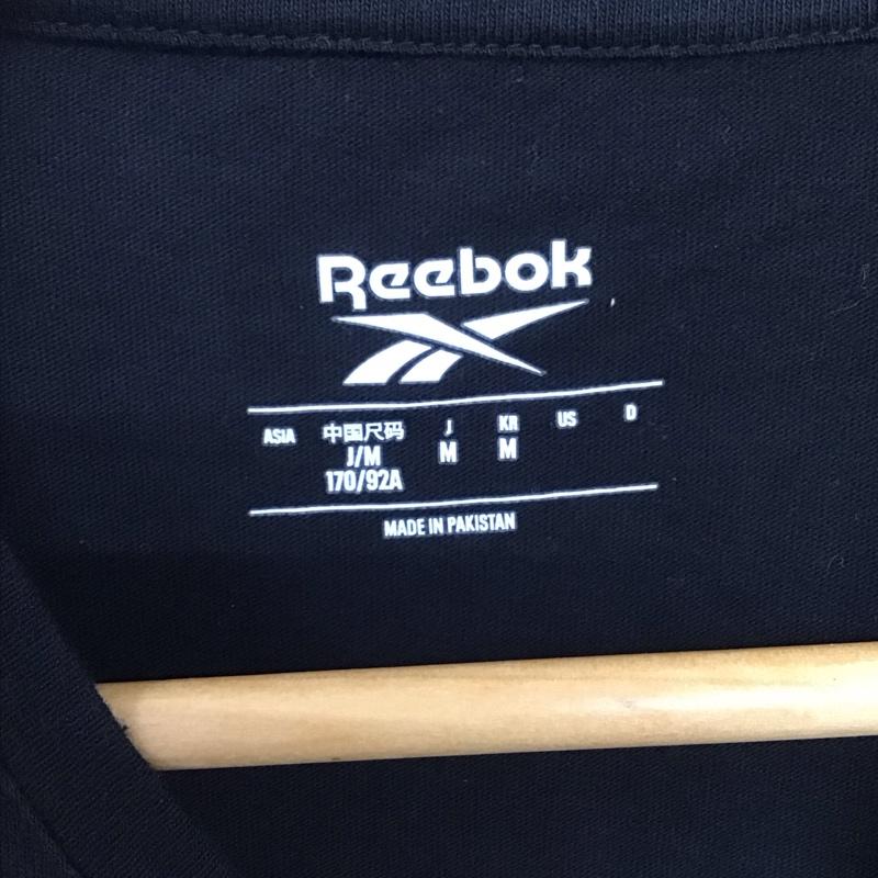 リーボック Reebok Tシャツ 半袖 HE8176 アイデンティティビッグロゴTシャツ 半袖カットソー スポーツウェア M ロゴ、文字 黒 / ブラック / メンズ USED 古着 中古 10135621