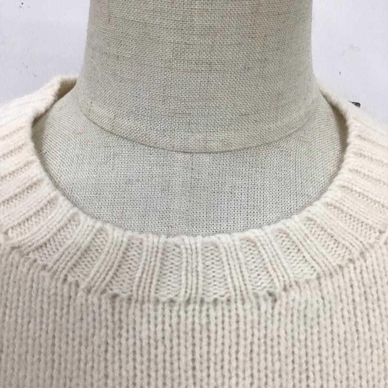 ポロラルフローレン POLO RALPH LAUREN ニット、セーター 長袖 長袖ニットカットソー ニット セーター クルーネックニット XS ロゴ、文字 白 / ホワイト /  レディース USED 古着 中古 10113758