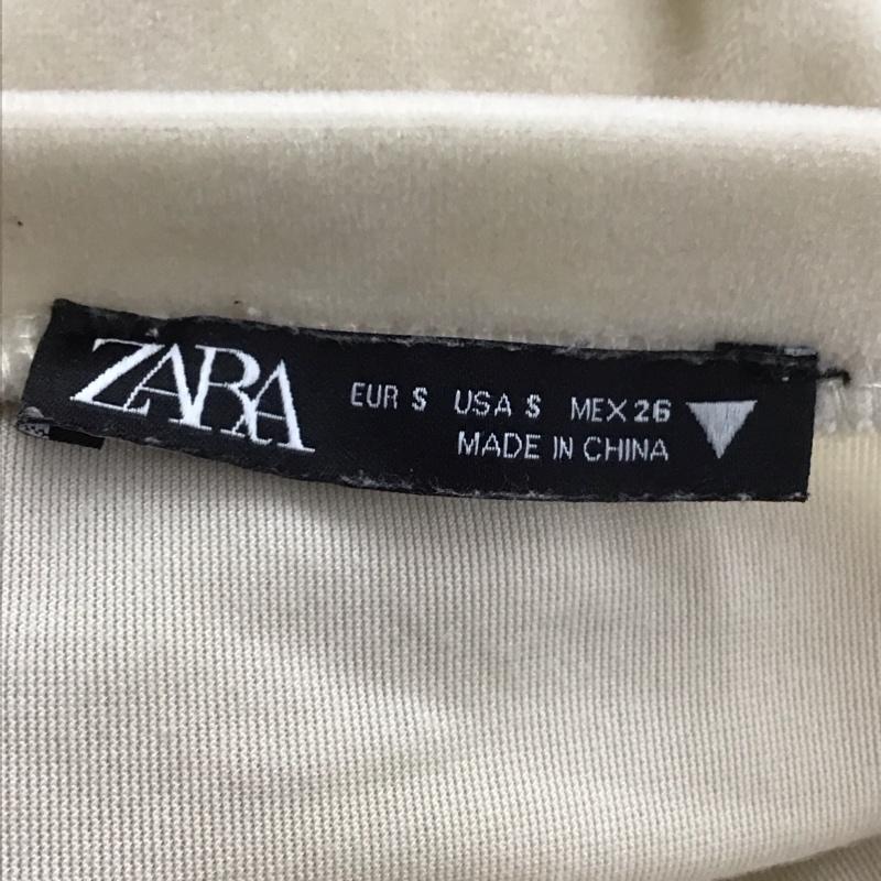 ザラ ZARA カットソー 長袖 長袖カットソー クルーネックカットソー S 無地 ベージュ / ベージュ / レディース USED 古着 中古 10125244