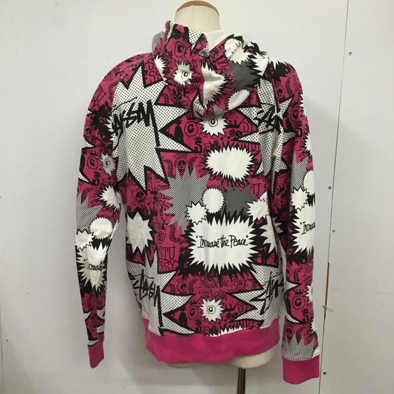 ステューシー STUSSY パーカー 長袖 ジップアップパーカー 長袖パーカー カジュアルジャケット XL プリント マルチカラー / マルチカラー /  メンズ USED 古着 中古 10125550