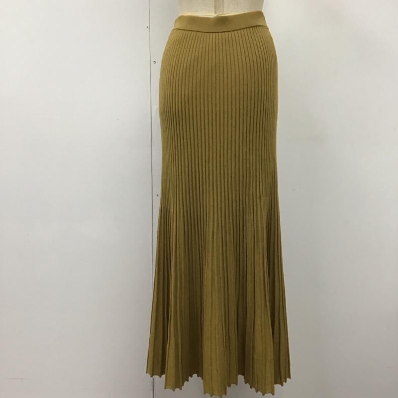 アイテムズ アーバンリサーチ ITEMS URBAN RESEARCH スカート ロングスカート WH84-25N017 リブ FREE 無地 マスタード / マスタード / レディース USED 古着 中古 10111437