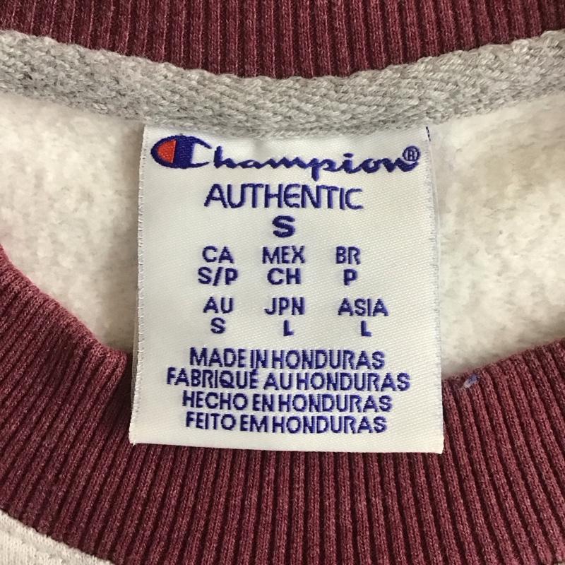 チャンピオン Champion トレーナー 長袖 L 無地 灰 / グレー / X 紫 / パープル / メンズ USED 古着 中古 10107835