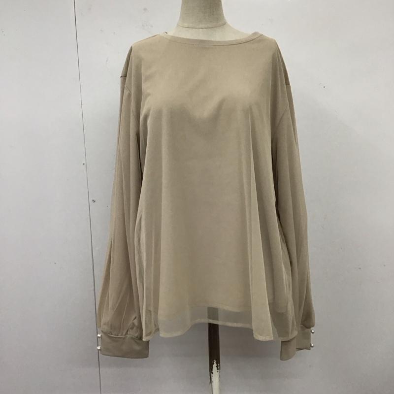 ロペピクニック ROPE PICNIC カットソー 長袖 長袖カットソー クルーネックカットソー ロングスリーブカットソー 38 無地 ベージュ / ベージュ / レディース USED 古着 中古 10118592