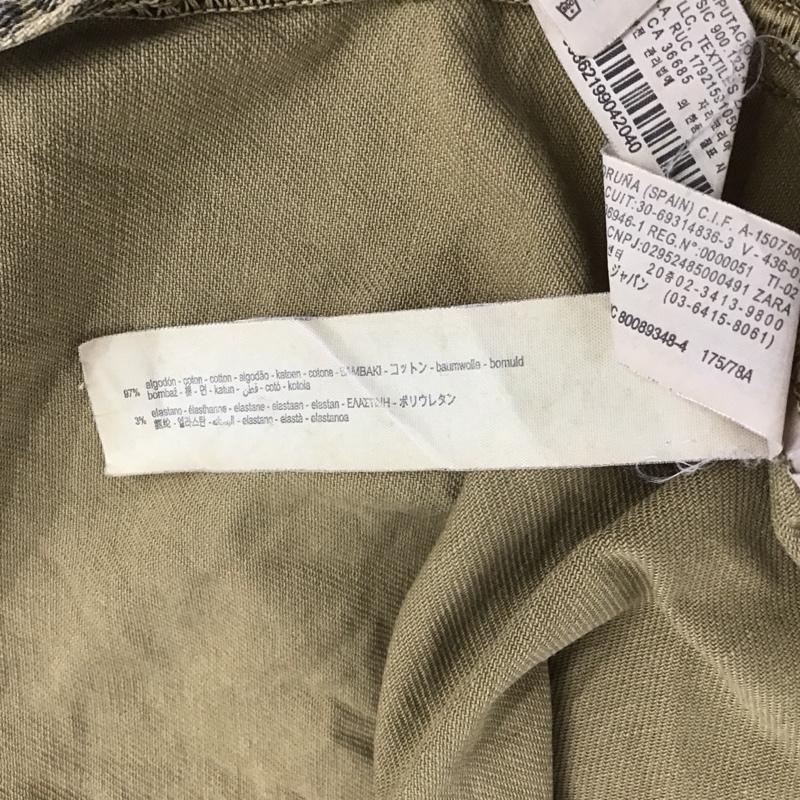 ザラ ZARA スカート ひざ丈スカート デニムスカート タイトスカート センタースリット ストレッチ L 総柄 マルチカラー / マルチカラー / レディース USED 古着 中古 10147656