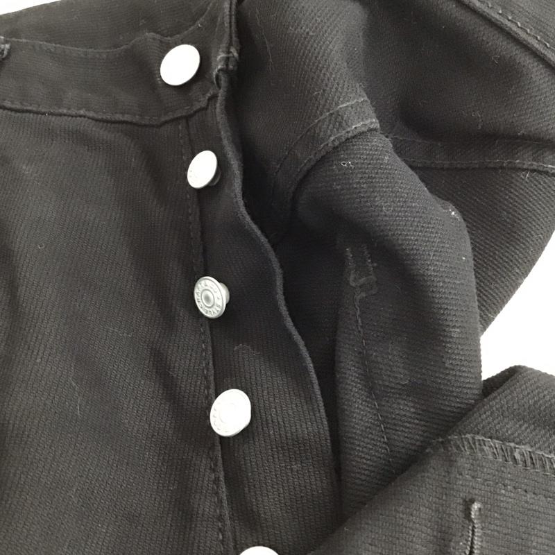 エヴィス EVISU パンツ デニム、ジーンズ デニムパンツ ストレートパンツ ワイドパンツ カジュアルパンツ 36インチ 無地 黒 / ブラック /  メンズ USED 古着 中古 10123561