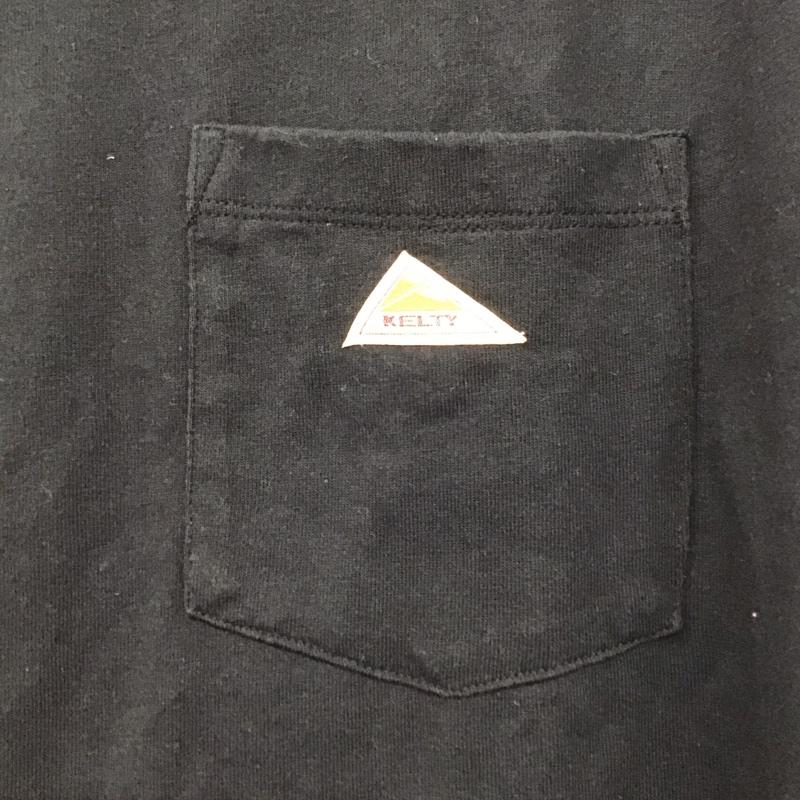 ケルティ KELTY Tシャツ 半袖 半袖カットソー 無地Tシャツ クルーネックカットソー L ロゴ、文字 黒 / ブラック / メンズ USED 古着 中古 10138446