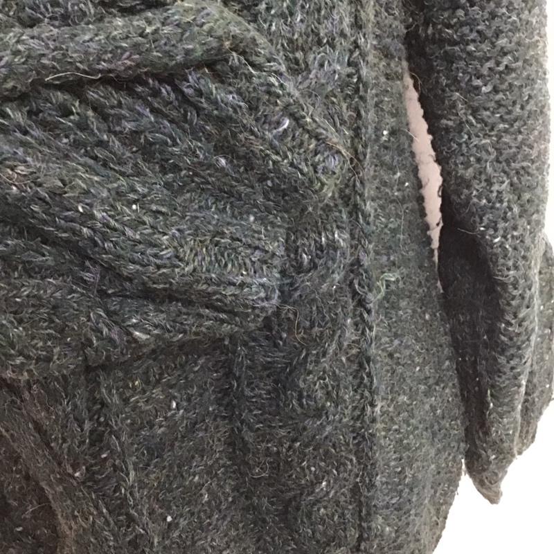 エルエルビーン L.L.Bean ニット、セーター 長袖 80s ケーブルニット ブルガリア製 M 無地 カーキ / カーキ / メンズ USED 古着 中古 10106285