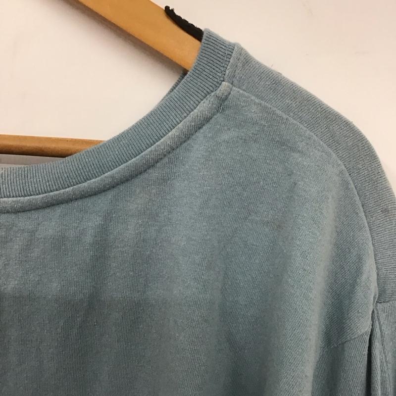 ニコアンド niko and... カットソー 七分袖 83333401 袖ギャザー M 無地 水色 / ライトブルー / レディース USED 古着 中古 10129155