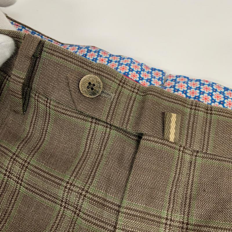 アルチザン ARTISAN パンツ スラックス 59-25PG02 S チェック 茶 / ブラウン / メンズ USED 古着 中古 10015964