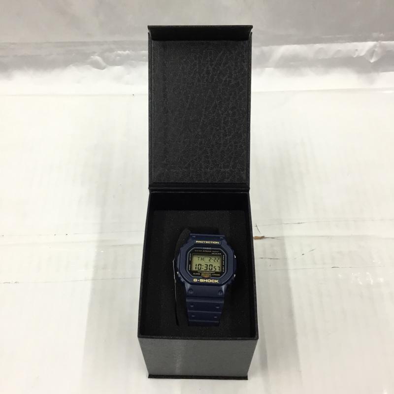 ジーショック G-SHOCK 腕時計 デジタル DW-5600RB 箱有 ロゴ、文字 紺 / ネイビー / メンズ USED 古着 中古 10106007