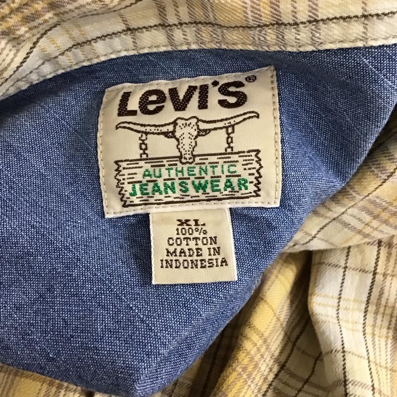 リーバイス Levi s シャツ、ブラウス 長袖 長袖シャツ カラーシャツ ポケットシャツ 長袖カットソー チェックシャツ XL チェック マルチカラー / マルチカラー / メンズ USED 古着 中古 10124048