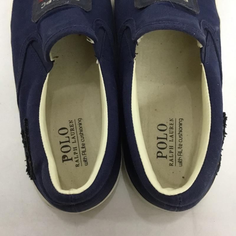 ポロラルフローレン POLO RALPH LAUREN スリッポン スリッポン 9.5D ロゴ、文字 紺 / ネイビー / メンズ USED 古着 中古 10131035