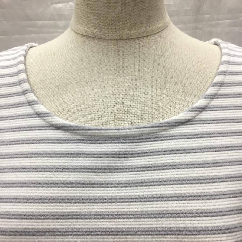 イング INGNI カットソー 半袖 半袖カットソー ボーダーTシャツ クルーネックカットソー ボーダー柄 白 / ホワイト / X 灰 / グレー / レディース USED 古着 中古 10118442