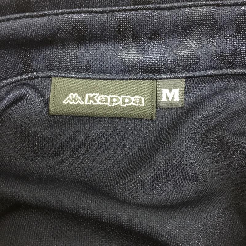 カッパ Kappa ポロシャツ 長袖 KG952LS43 ボタンダウン ゴルフウェア タグ付き M ロゴ、文字 紺 / ネイビー / メンズ USED 古着 中古 10135701