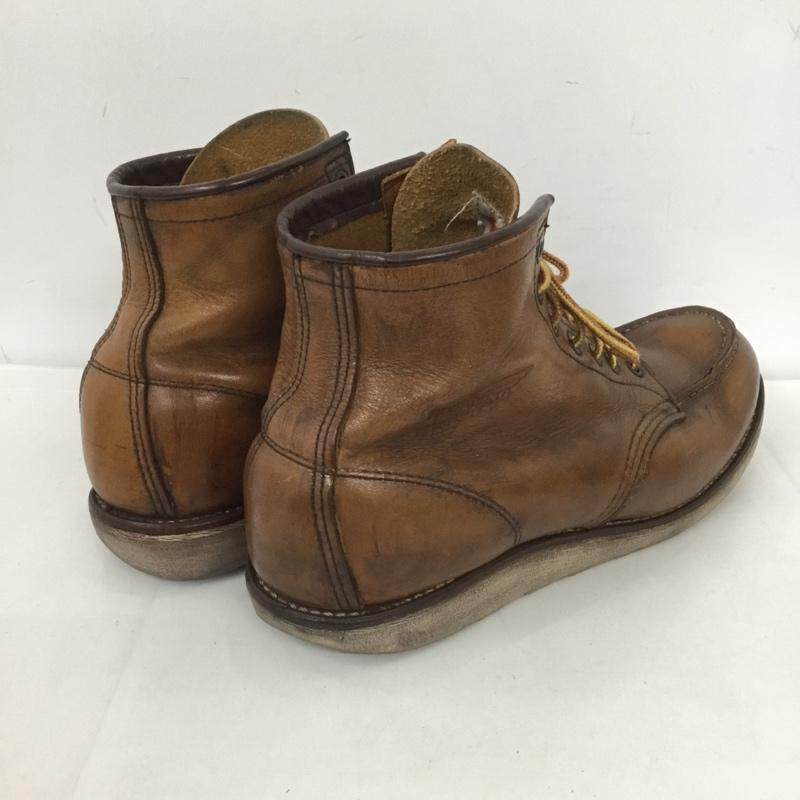 レッドウィング RED WING ブーツ ショートブーツ 875 6インチ クラシックモック レザー 27cm USA9E 27.0cm ロゴ、文字 茶 / ブラウン / メンズ USED 古着 中古 10124609