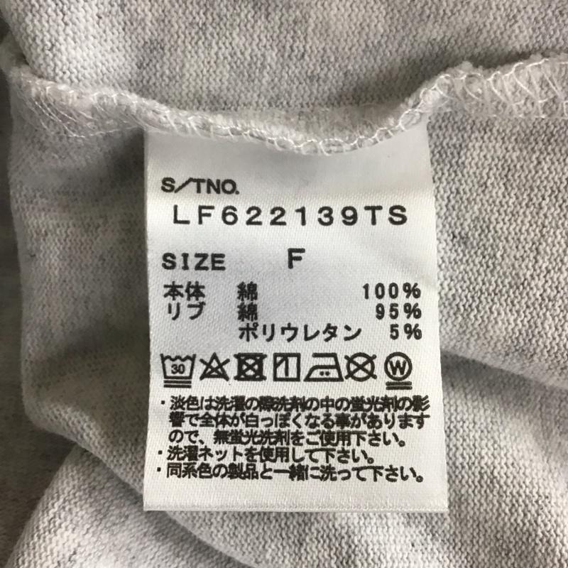 ローリーズファーム LOWRYS FARM カットソー 半袖 LF622139TS オーバーサイズプリントTシャツ FREE ロゴ、文字 灰 / グレー / レディース USED 古着 中古 10116492