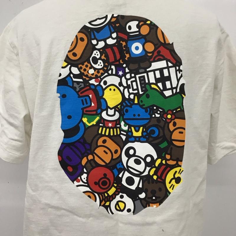 アベイシングエイプ A BATHING APE Tシャツ 半袖 S プリント 白 / ホワイト / レディース USED 古着 中古 10111417