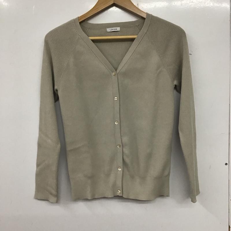 ワンオブマイン 1_OF MINE カーディガン 長袖 3628-119-0763 リブ Vネック カーディガン 無地 ベージュ / ベージュ / レディース USED 古着 中古 10137274