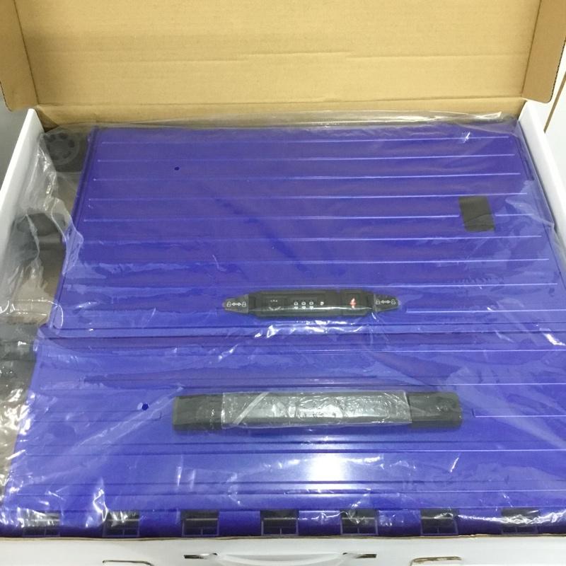 アンドフラット &.FLAT スーツケース、トランク スーツケース、トランク FL14-4-00001 折りたたみ ハードキャリーバッグ キャリーケース 箱有 ロゴ、文字 青 / ブルー / メンズ USED 古着 中古 10137504