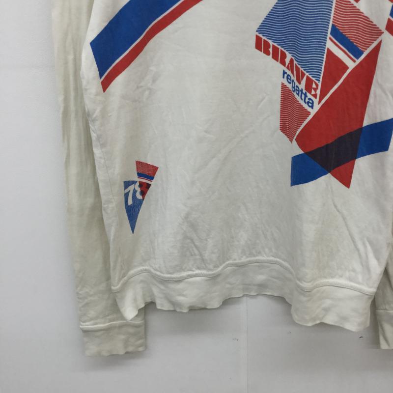 ディーゼル DIESEL Tシャツ 長袖 M ロゴ、文字 白 / ホワイト / X 青 / ブルー / X 赤 / レッド / メンズ USED 古着 中古 10034601