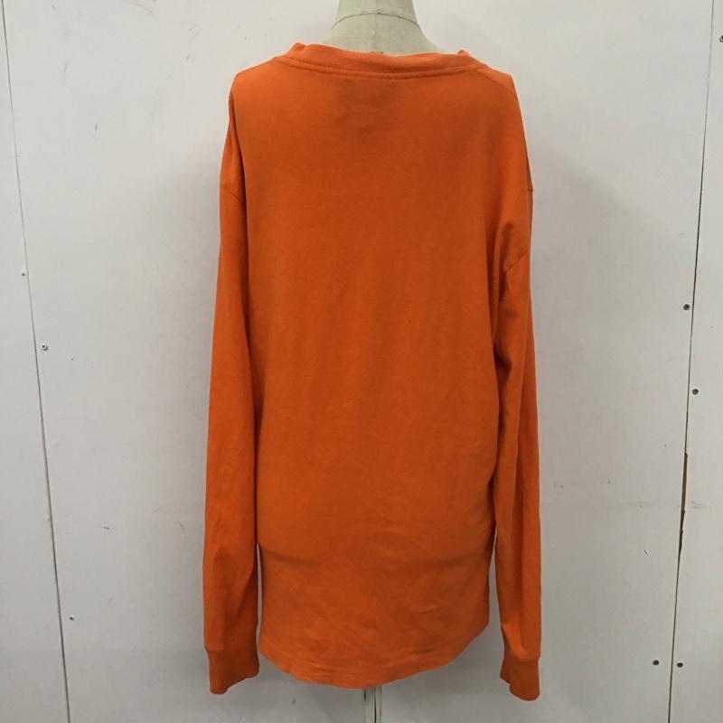 マークバイマークジェイコブス MARC by MARC JACOBS カットソー 長袖 長袖カットソー クルーネックカットソー ロングスリーブカットソー プリントTシャツ XS プリント 橙 / オレンジ /  メンズ USED 古着 中古 10109831