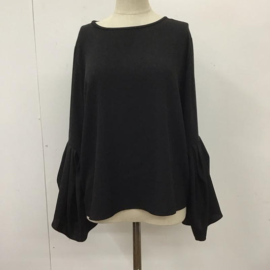 ザラウーマン ZARA WOMAN カットソー 長袖 8171 709 800 フレアスリーブ XS 無地 黒 / ブラック /  レディース USED 古着 中古 10113474