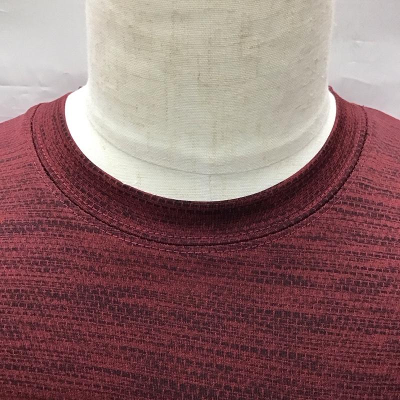 古着 USED Tシャツ 半袖 WIXARC クルーネック スポーツウェア LL ロゴ、文字 えんじ / ワインレッド / X 黒 / ブラック / メンズ USED 古着 中古 10115545