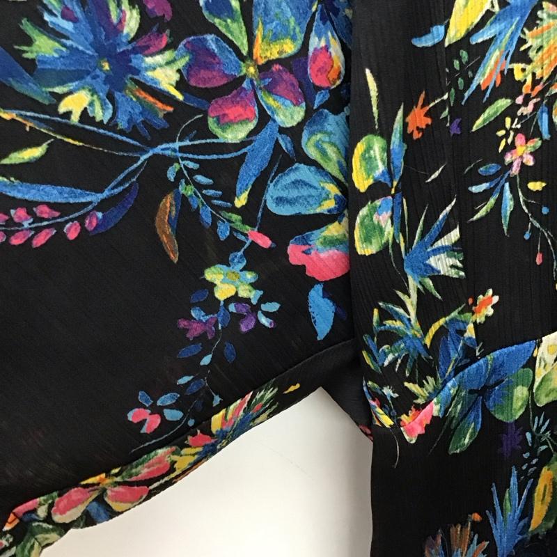 ザラウーマン ZARA WOMAN カーディガン 半袖 半袖ロングカーディガン プリントカーディガン M プリント マルチカラー / マルチカラー / レディース USED 古着 中古 10134333