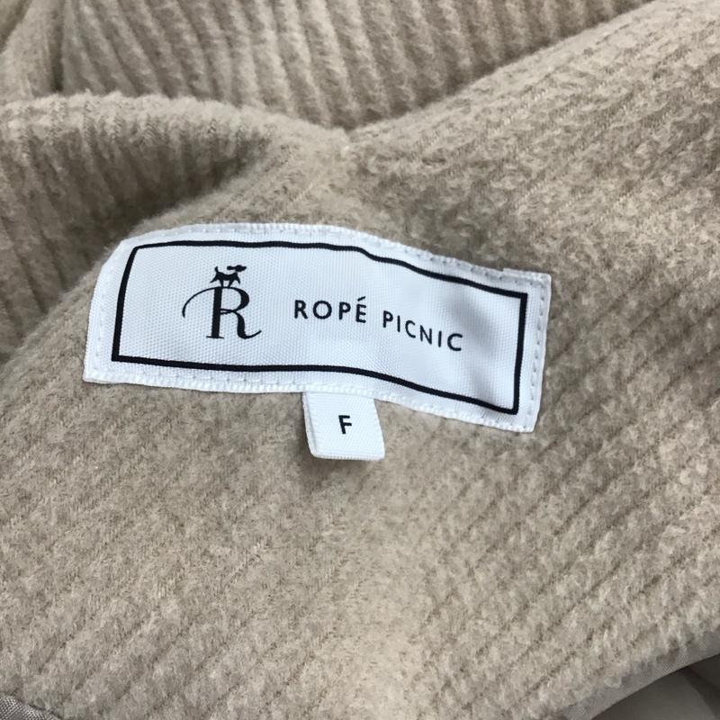 ロペピクニック ROPE PICNIC ジャケット、上着 ジャケット、ブレザー ロングジャケット ノーカラージャケット アウター FREE 無地 ベージュ / ベージュ / レディース USED 古着 中古 10123909