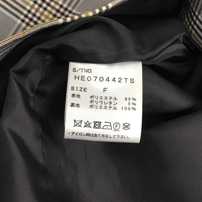 ヘザー Heather ジャケット、上着 ジャケット、ブレザー HE070442TS ダブルテーラードジャケット FREE チェック 灰 / グレー / X 白 / ホワイト / X 黒 / ブラック / X ベージュ / ベージュ / レディース USED 古着 中古 10122101