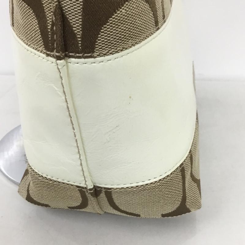 コーチ COACH トートバッグ トートバッグ 12429 シグネチャー 総柄 白 / ホワイト / X ベージュ / ベージュ / レディース USED 古着 中古 10131864