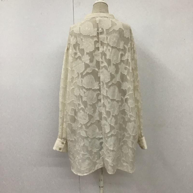 フレームス レイカズン frames RAY CASSIN シャツ、ブラウス 長袖 バンドカラー シアー FREE 花柄 アイボリー / アイボリー / レディース USED 古着 中古 10117227