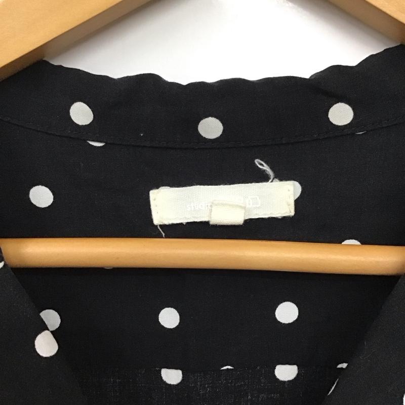 スタディオクリップ studio CLIP シャツ、ブラウス 半袖 M ドット 黒 / ブラック / レディース USED 古着 中古 10131893