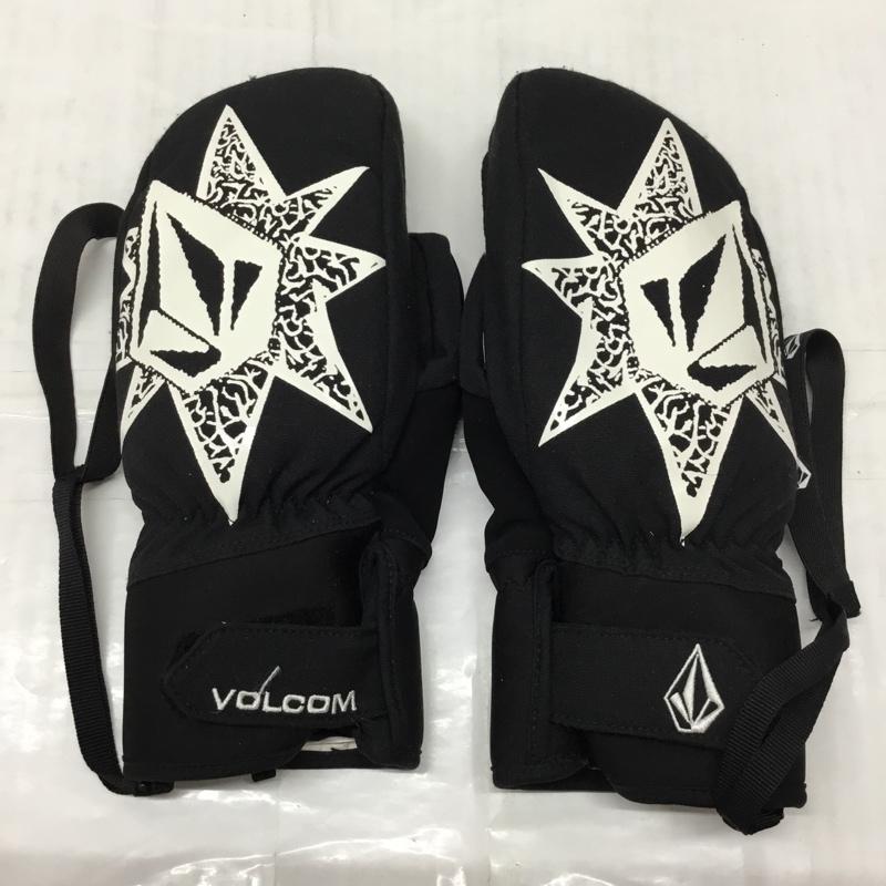 ボルコム VOLCOM ファッション小物 手袋 ミトン スノーボード スポーツ プリント 黒 / ブラック / X 白 / ホワイト / メンズ USED 古着 中古 10109560