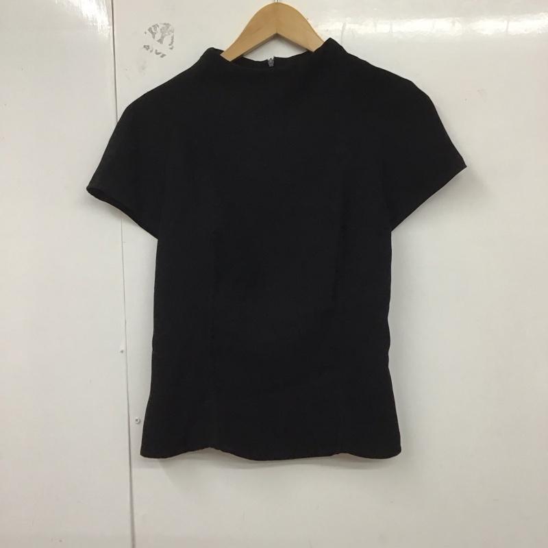 ザラ ZARA カットソー 半袖 半袖カットソー 無地Tシャツ ハイネックカットソー S 無地 黒 / ブラック / レディース USED 古着 中古 10129729