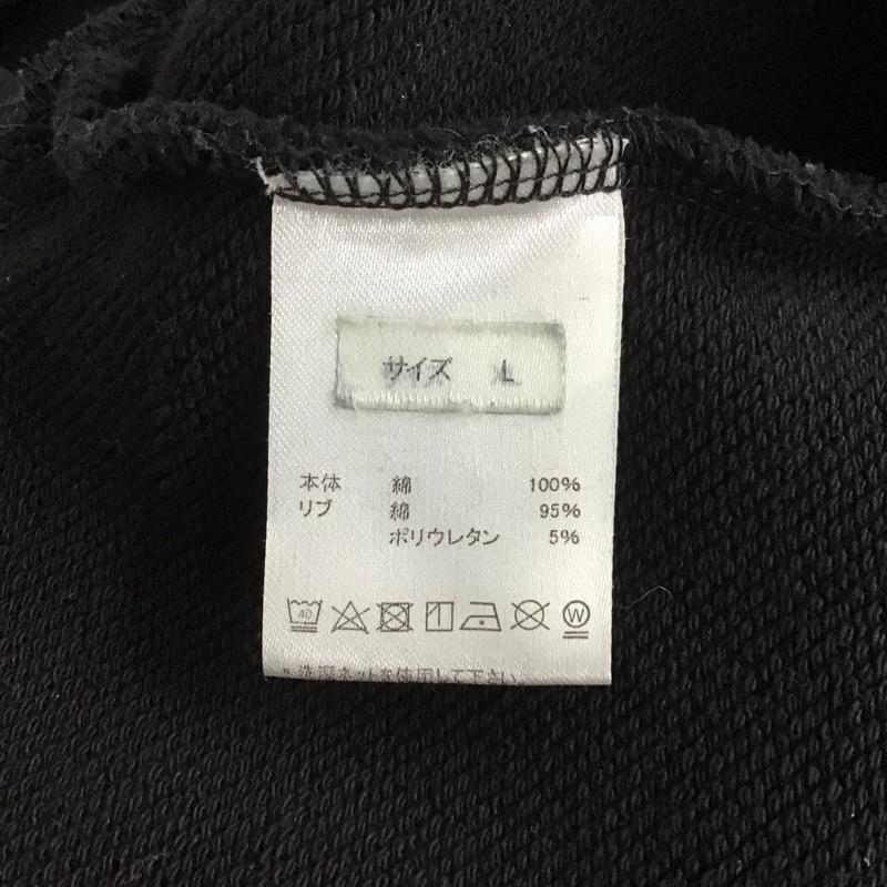 ゲンザイ genzai パーカー 長袖 L 無地 X 刺繍 黒 / ブラック /  メンズ USED 古着 中古 10124849