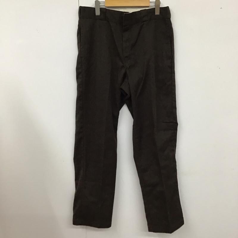 ディッキーズ Dickies パンツ ワークパンツ、ペインターパンツ ワークパンツ ワイドパンツ カジュアルパンツ 34 ロゴ、文字 茶 / ブラウン /  メンズ USED 古着 中古 10122790