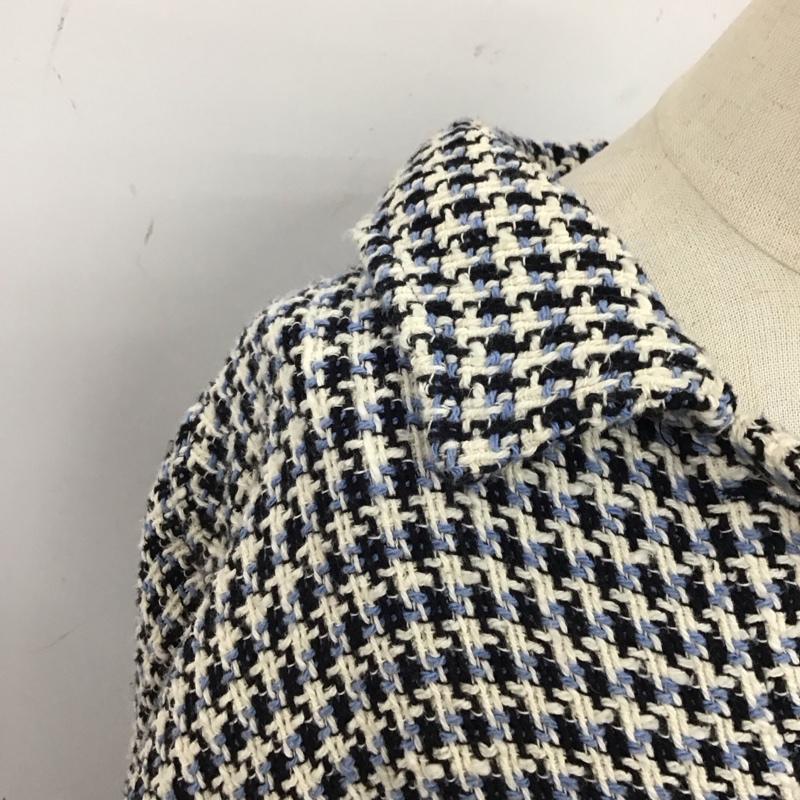 ザラ ZARA ジャケット、上着 ジャケット、ブレザー ツイード L チェック マルチカラー / マルチカラー / レディース USED 古着 中古 10120263