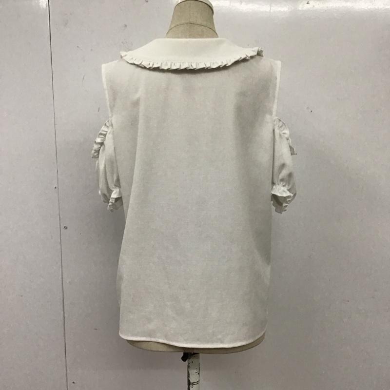 アンクルージュ ANKROUGE カットソー 半袖 半袖カットソー 半袖シャツ 前開きシャツ M 無地 白 / ホワイト / レディース USED 古着 中古 10118249