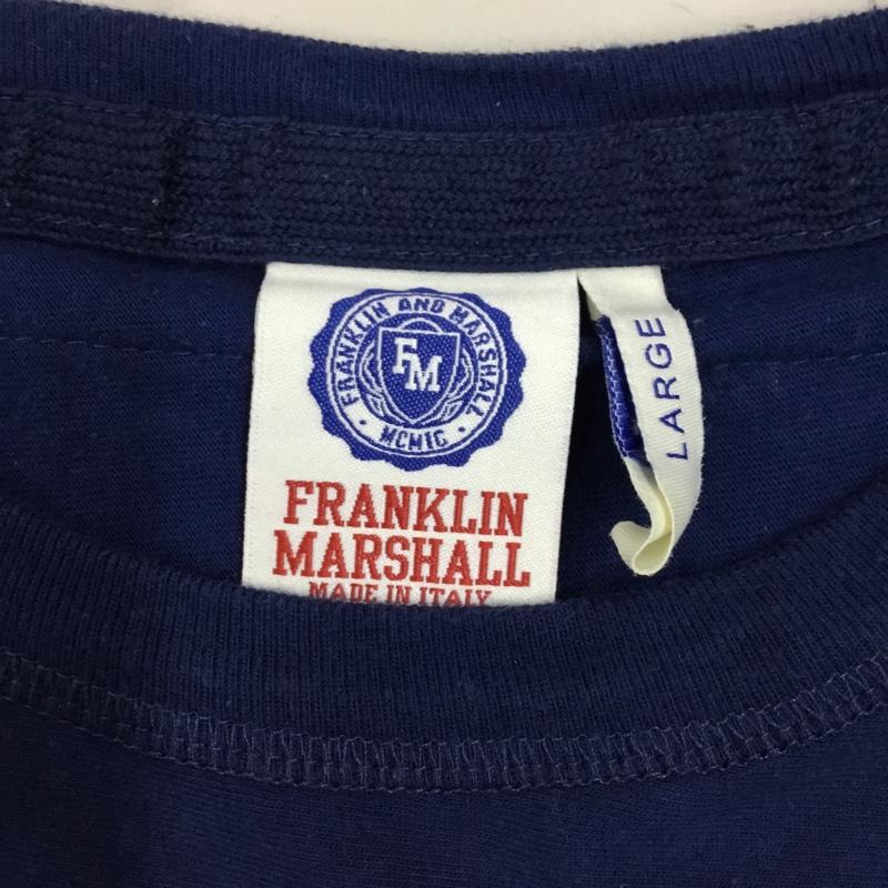 フランクリンマーシャル FRANKLIN&MARSHALL Tシャツ 半袖 半袖カットソー プリントTシャツ クルーネックカットソー L プリント 紺 / ネイビー /  メンズ USED 古着 中古 10108523