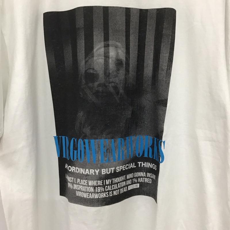ウ゛ァルゴ VIRGO Tシャツ 半袖 5 プリント 白 / ホワイト / メンズ USED 古着 中古 10137528